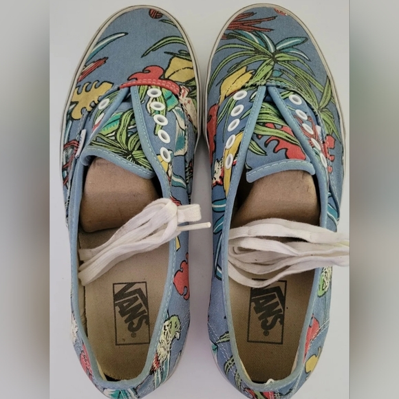 (SOLD)Vintage Vans Van Doren Authentic Blue Parrot Skate Shoes 2013 Mens Size 11 - Picture 4 of 8